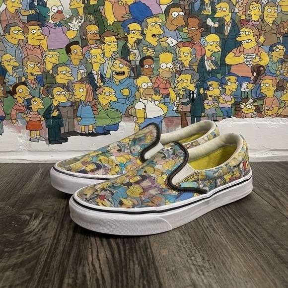 Vans Shoes - Vans x The Simpsons Classic Slip-On Cast Springfield Multi Color Sneakers Women